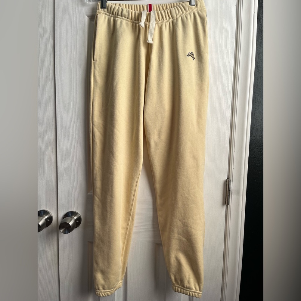 Tracksmith Cream Yellow Sweatpants Joggers